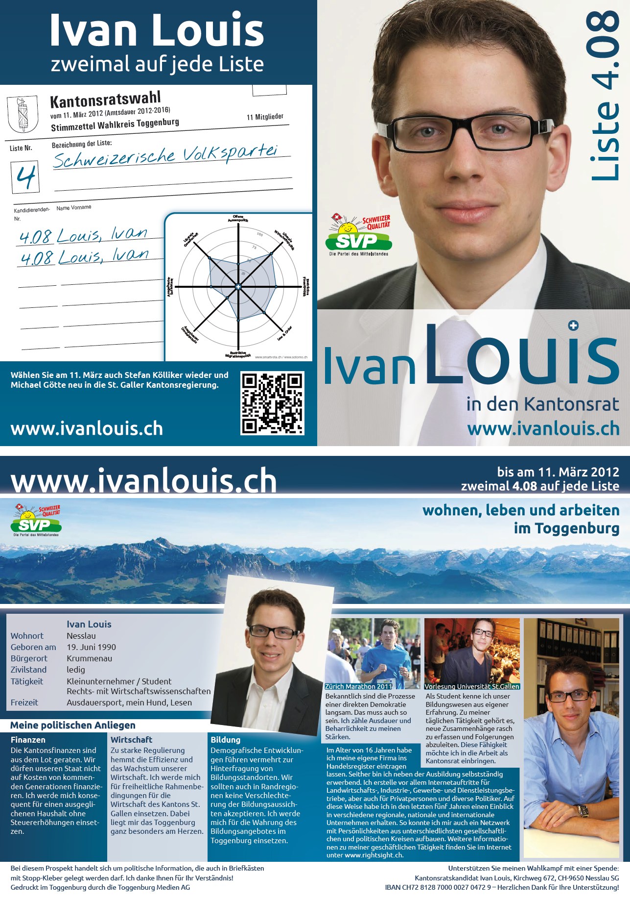 Wahlflyer Kantonsratswahlen 2012 (Sonntag, 26.02.2012)