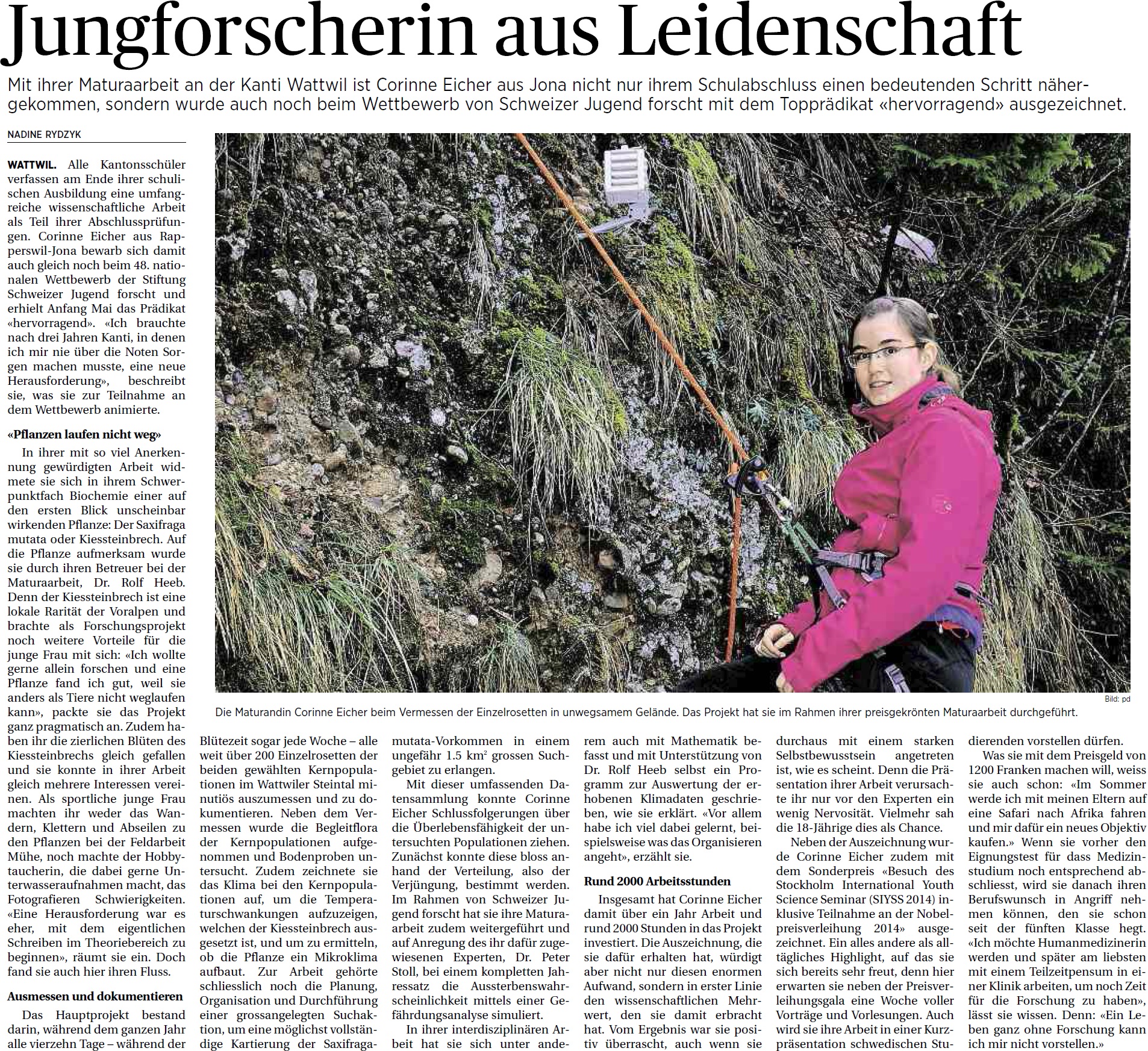 Jungforscherin aus Leidenschaft (Donnerstag, 22.05.2014)
